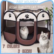 🔥Minimum Price😻 Cat Tent Portable Folding Rumah Kucing Outdoor Travel Removable Washable Pet Dog Tent Cat/Dog House Puppy Fence Cat Cage