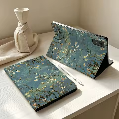 Almond Blossom Van Gogh For Lenovo Xiaoxin Lenovo Tab Pad Pro Plus P12 P11 M10 Soft Pen Tray Tablet 