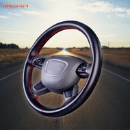 Sarung stereng kereta diperbuat daripada kulit asli, dijahit tangan, sesuai untuk semua musim, tidak