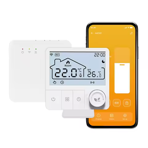 Tuya Smart Wifi Thermostat Wireless Boiler Heating Thermostats Wifi Battery Operated Gas Boiler Wate