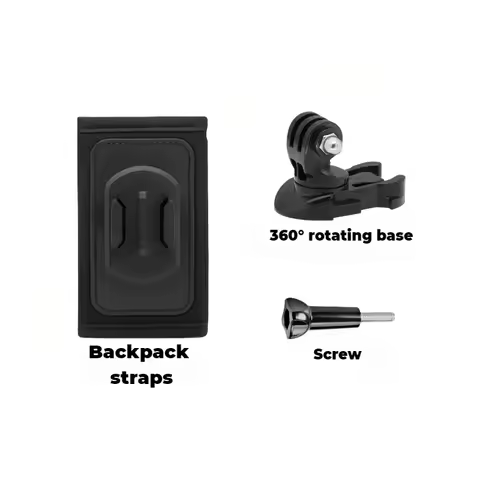 360 Degree Rotary Backpack Clip Shoulder Strap Mount Strap Holder universal for GoPro/DJI/insta360 c