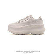 Salomon x CDG Co-Branded Thick-Soled Heightened Cushioning Running Shoes Breathable Leather Sneakers