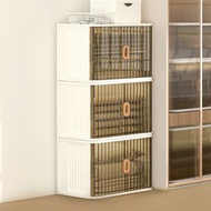 Yeya也雅 70cm面寬-速組摺疊式雙向開蓋透窗收納箱(附輪)-3入