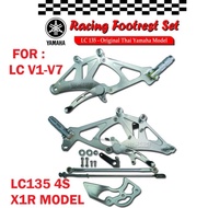 APIDO LC135 4S V1 X1-R THAILAND MODEL ALLOY RACING FOOTREST FULL SET -(TITANIUM SIVER )