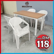 Belilah Dining Table Set (1+4) / Meja Makan/ Meja kafe/ Cafe table/ Restaurant Dining Set/ Office Ta