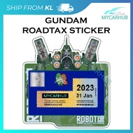 Japan Anime Robot Design Roadtax Sticker Pelekat Cukai Jalan Robot Anime Jepun