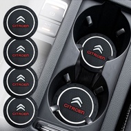 Car Cup Mat Slot Non-Slip Coaster For Citroen C2 C3 C4 C5 C1 Elysee Berling Xsara Picasso Saxo DS3 DS4 DS6 Accessories