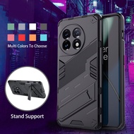 Case For OnePlus 11 11R Ace2 Pro Ace 2 OnePlus11 1+11 5G 2023 Phone Cover Casing Stand Holder Shockproof Bumper Bracket Armor All-inclusive Soft TPU Edge PC Back Case Anti Drop