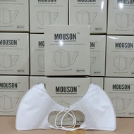 MASKER DUCKBILL 4Ply MOUSON ISI 50pcs EMBOSS MOUSON FACEMASK || HITAM || PUTIH || MIX