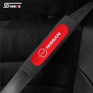 Sieece Car Seat Belt Cover Universal Auto Suede Safety Belt Cover Car Seat Belt Protector For Nissan NV200 Note Qashqai Sylphy Kicks Serena NV350 X-Trail Elgrand Navara