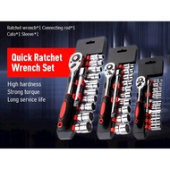 Quick Release Ratchet Wrench Spanner Set Alat Handtools
