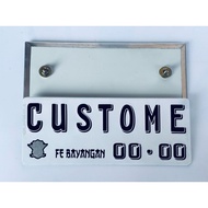 Embedded bolt number plates, thick number plates, acp plate coated number plates, embedded bolt numb