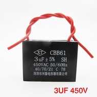 CBB61 Fan Start Capacitor 1.2/1.5/1.8/2/2.5/3/4/5/6/7UF Ceiling Fan Smoke Machine 450V U51K