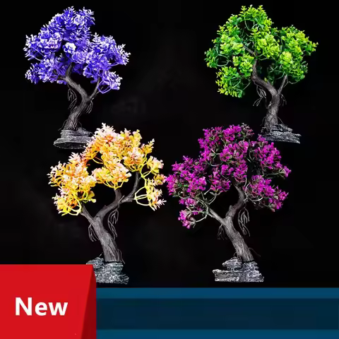 New Simulation Moss Tree Fish Tank Decoration Sand Table Landscape Artificial Plastic Tree Water Gra