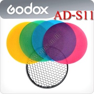 AD-S11 Color Gel Pack with Reflector Grid For Godox AD180 AD360 Flash