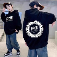 T-shirt Newเสื้อฮู้ดแขนยาวอ Children One championship แบบกําหนดเอง 120-150cm