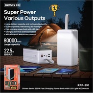 REMAX RPP-291 RPP-566 80000mAh Hoco Fast Charging 22.5W PD 20W Powerbank Large Capacity / RPP-565 60