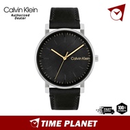 [Official Warranty] Calvin Klein Solid Dial & Leather Strap Analogue Men Watch 25200262