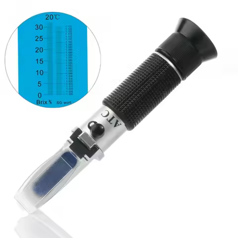 Brewing Wine ATC Refractometer Beer Wort Brix Sugar Alcohol Content 0~30% 1.000~1.130 SG Specific Gr
