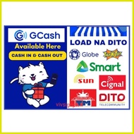 ☜ ✙ ◶ Tarpauline Gcash cash-in Cash-out (2n1BLUE) 18x24inch high quality makapal,glossy,tarpulin