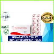 ▬ ❀ ✗ Hemarate Fa Tablet Iron + Vitamin B-Complex + Folic Acid [20, 40, 60 tablets] Free 1 Fortifer