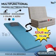 Ya7 Foldable Mattress Single Mattress And Queen Thickened Sponge 4-Fold 8cm Floor Tatami Mattress Sleeping Mat Japanese Style