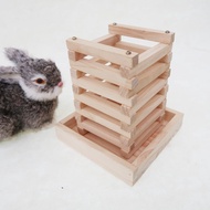 Food Tray With Cup For Rodents Rabbits Hamsters Mice Standing Type Size 18x18x18 CM