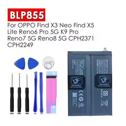For OPPO Find X3 Neo X5 Lite Reno6 Pro 5G K9 Pro Reno7 5G Reno8 5G CPH2371 CPH2249 BLP855 2x2200mAh 