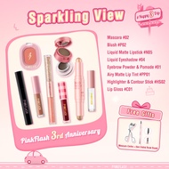 Yicenmy PINKFLASH Makeup Sets 8PCS Cosmetics Kit Duo-Shade lip Tint eyeliner face palette loose powd