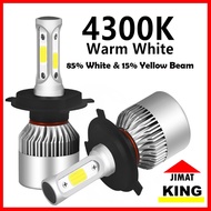 【READY STOCK 】S2 LED CAR HEADLIGHT H1 H4 H7 H11 HB3@9005 HB4@9006 CAR HEADLAMP