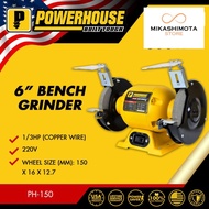 Powerhouse Bench Grinder 6nch PH-150 PHPT Heavy Duty Bench Grinder