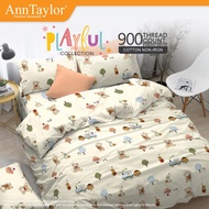 Ann Taylor Playful Fitted Bedsheet Set | 900TC, Soft, Easy-Care & 35cm Deep Pocket