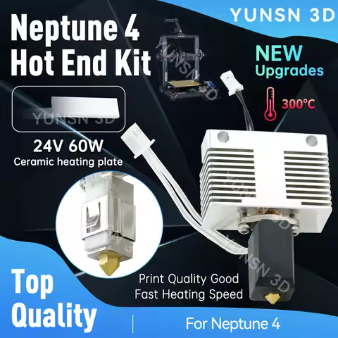 For ELEGOO Neptune 4 Pro Hot End Kit Upgrade High-speed Brass Nozzle Hotend Kit For Neptune 4 3D Pri