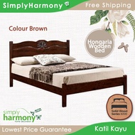 SHSB Hongaria Queen Size / Solid Wood Bed / Katil Kayu / Solid Wood Bed / Queen Size