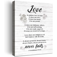 Love is Patient Love is Kind Wall Decor,1 Corinthians 13 Wall Art,Serenity Prayer Wall Art Canvas Po