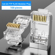 Vention Cat7 RJ45 Connector Cat7/6/5e STP 8P8C Modular Ethernet Cable Head Plug Gold-plated for Netw
