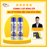 Combo 2 Xịt Dưỡng Bóng Vỏ Lốp Ô Tô OMINO M10 500ml Phục Hồi Lốp Xe Nhựa Đen - Chính Hãng Omino Vietn