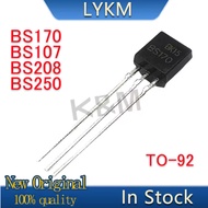 10PCS New Original BS170 BS107 BS208 BS250 TO-92 Triode transistor In Stock