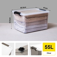 Citylife Widea Stackable Plastic Storage Box Organizer Large Capacity Container With Lid 55L/64L/84L