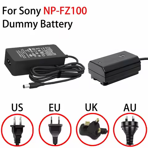 NP-FZ100 NP FZ100 Dummy Battery Power Supply AC Adapter Kit for Sony ILME-FX3 A6600 A7M3 A7M3K A7RM3