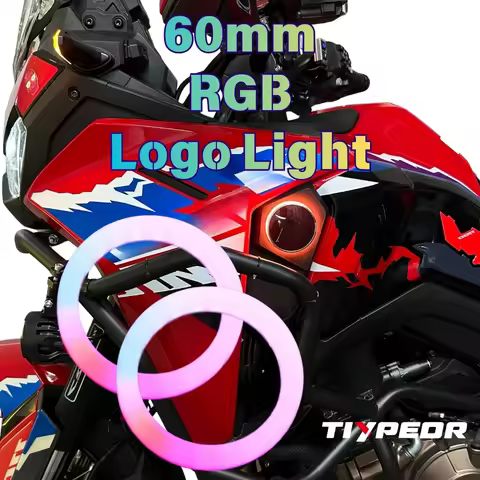 TIYPEOR Logo LED 60mm RGB Light Circle With Cover Ring Light Angel Eyes for HONDA Logo LED Backlight