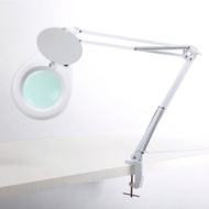 2.3x/5D/127mm工作用薄型LED檯燈放大鏡 5300K自然光桌夾式E015-3