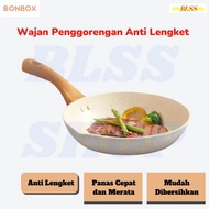 KAYU Non-stick Teflon Frying Pan Frying Wok Pan Wooden Handle