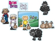 Story Time Felts Baa Baa Black Sheep Set Flannel/ Felt Board Figures 15 Pieces PRECUT Plus Activity 