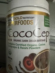 全新！iherb 靈芝蟲草朱古力古！無糖！健康！California Gold Nutrition CocoCeps 有機黑可可飲品