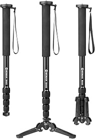Monopod, Moman MA65 Portable Travel Extendable Camera Monopods MA65 Aluminum Alloy with Removable Tr