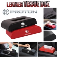 READY STOCK PROTON S70 X90 Premium Leather Tissue Box Kotak Kertas Tisu Interior Car Accessories 202