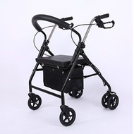 Elderly Shopping Cart Elderly Trolley Folding Can Sit to Buy Food Scooter Walking Aid Lightweight Walking Aid Wheelchair Leisure