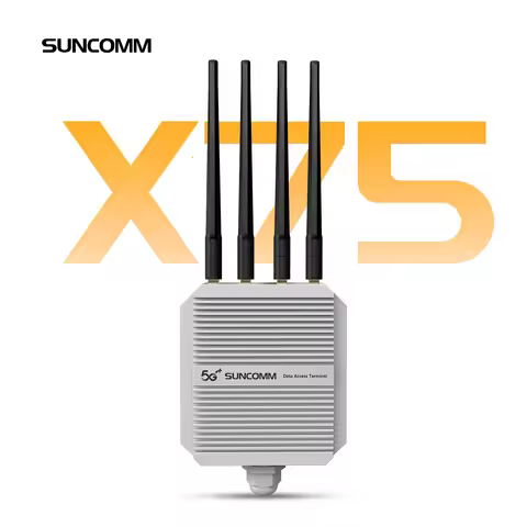 SUNCOMM X75 5G Outdoor Unit FWA Carrier Aggregation High Speed Internet Gateway POE Power Supply 2.5