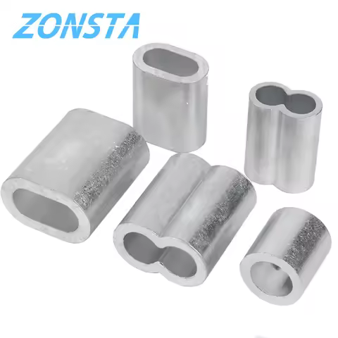 Wire Rope Crimp Fixed Sleeve Fixing Clip Oval Circular 8-type Aluminum Clips Connector Lock Circle 0